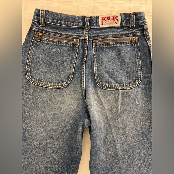 Vintage Foxtail Ultra High Rise 90s Y2K Denim Jeans Made in Hong Kong - Picture 6 of 16